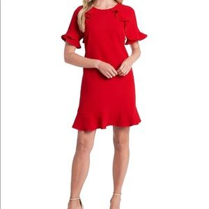 Cece ruffled A-line dress